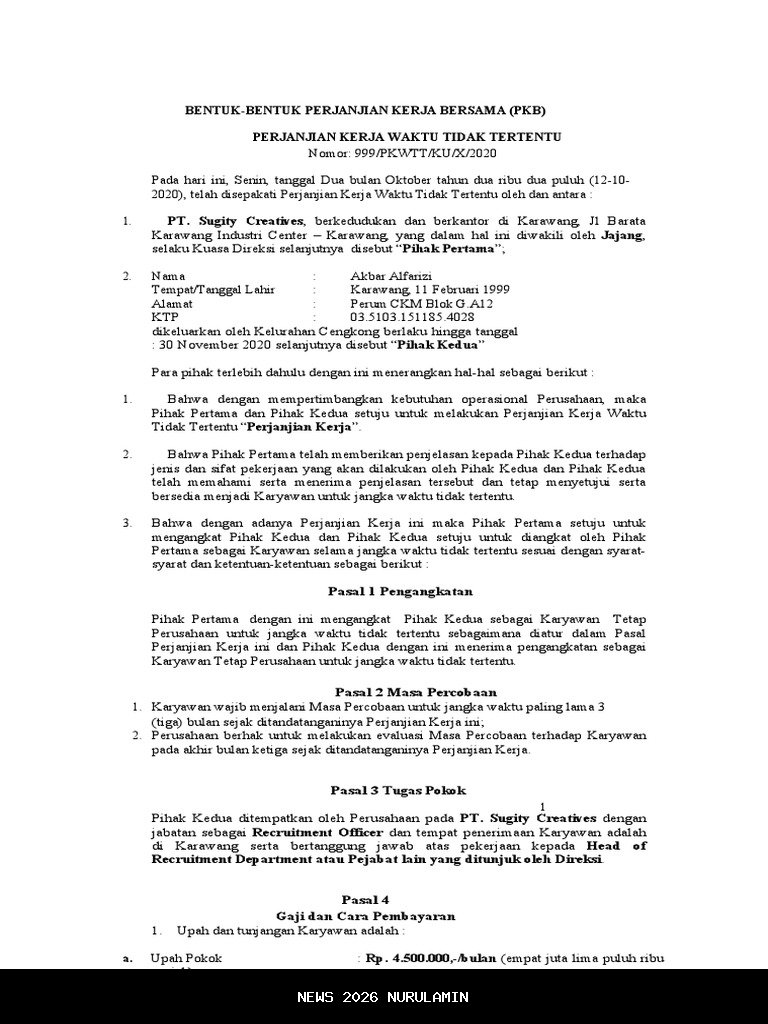 KSPSI Anggap Perjanjian Kerja Bersama Penting bagi Buruh dan Perusahaan