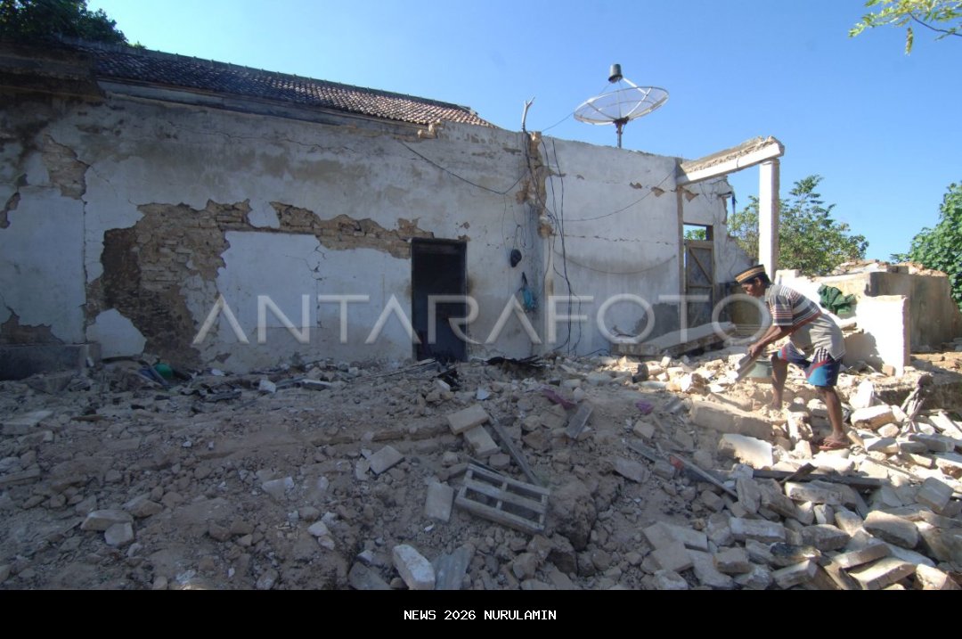 Dampak Gempa Sumenep: 2 Rumah dan 6 Ruang Kelas SDN Kotakulon 2 Rusak