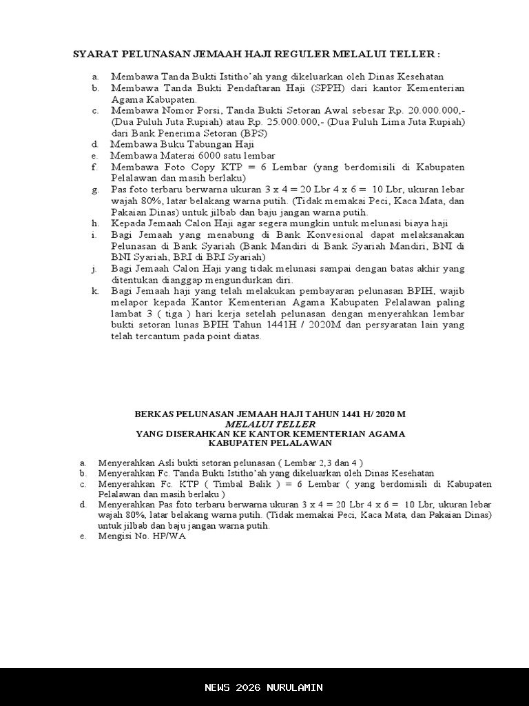 Cara Mengecek Syarat dan Informasi Pelunasan Haji