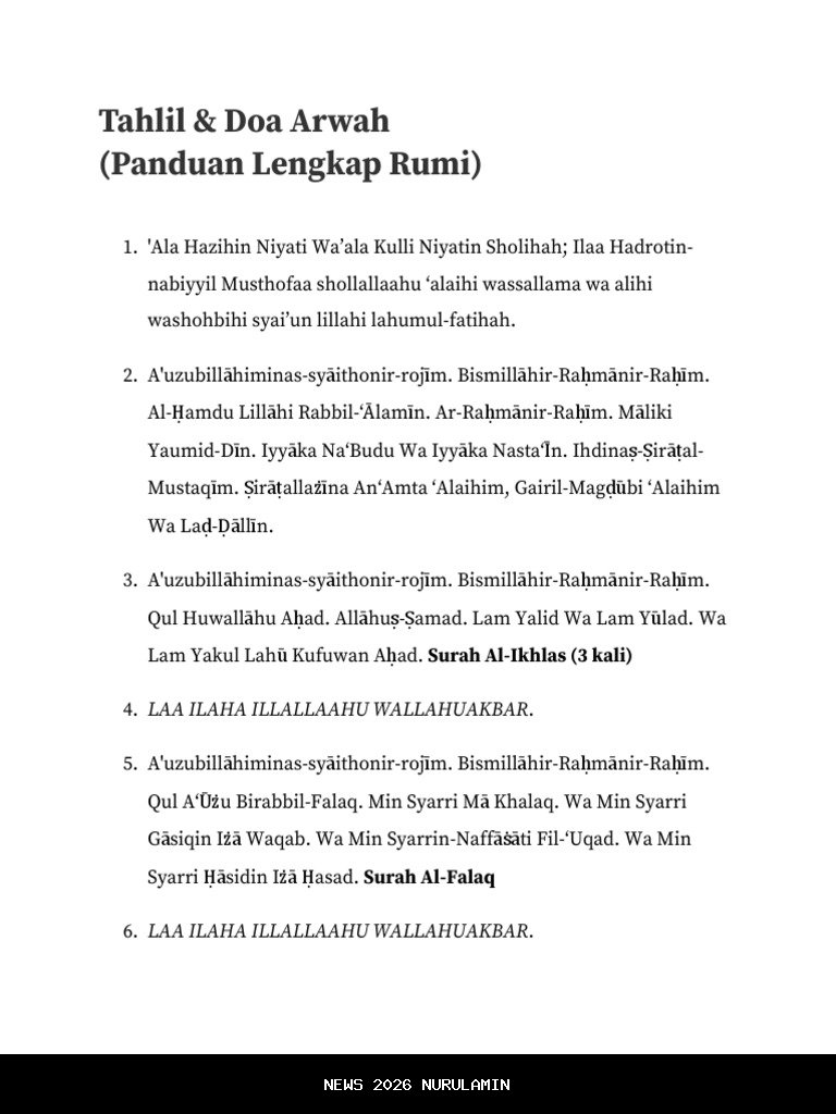 Panduan Tahlil Lengkap: Bacaan, Tata Cara, dan Waktu