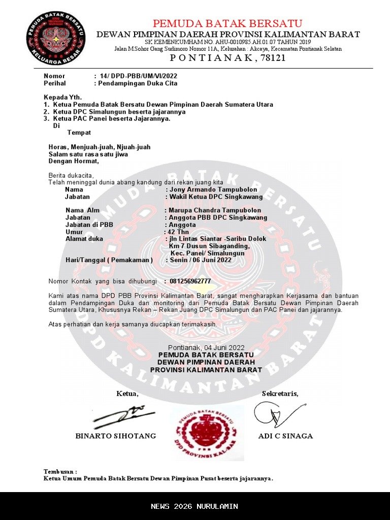 Tancap Gas, Pemuda Batak Bersatu Sumbul Dairi Lantik 9 Ranting