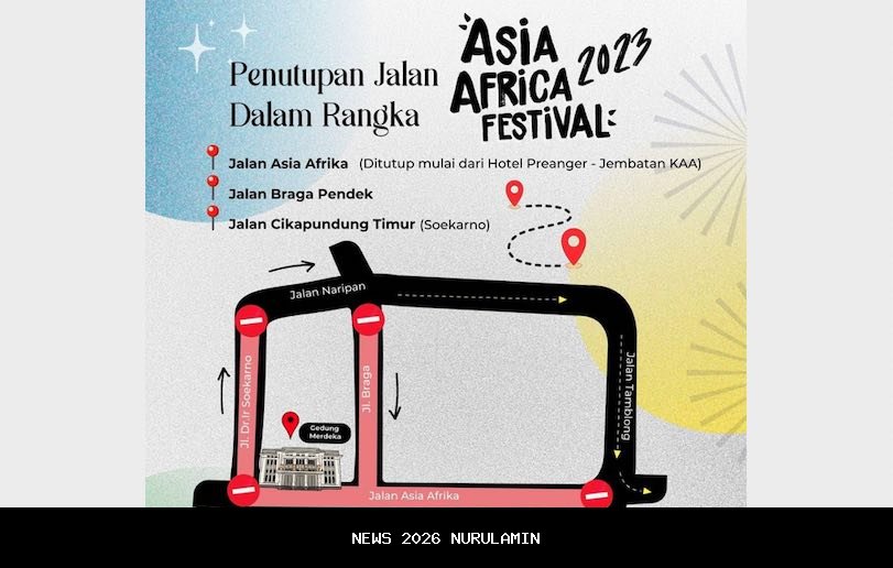 Rute Karnaval Asia Africa 18-19 Oktober 2025, Inilah Lokasi Parkirnya