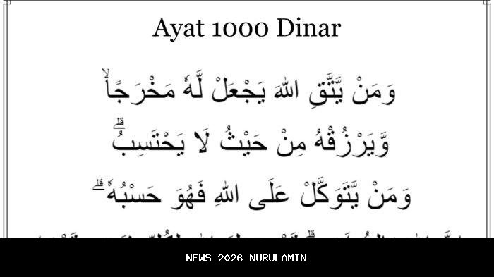 Ayat Seribu Dinar: Kunci Doa untuk Rezeki Lancar