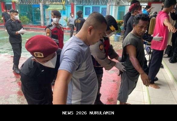 Petugas Lakukan Razia di Sel Tahanan Lapas Dabo Singkep, Ini Hasilnya