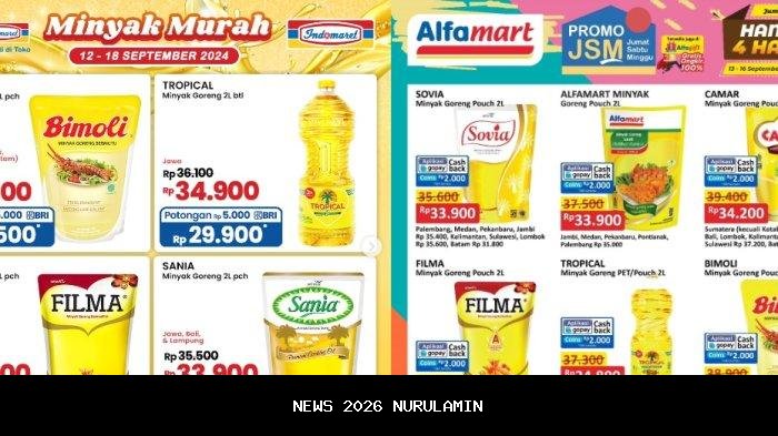 Katalog Promo Alfamart dan Indomaret Hari Ini, Minyak Goreng Tersedia