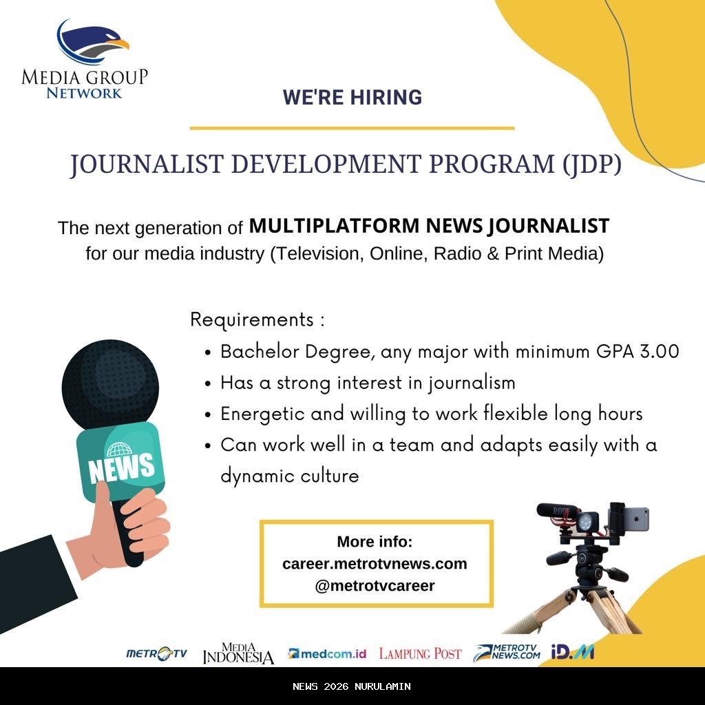 Info Lowongan Kerja! Metro TV Mencari Talent Muda untuk Program Jurnalis Development ke-25
