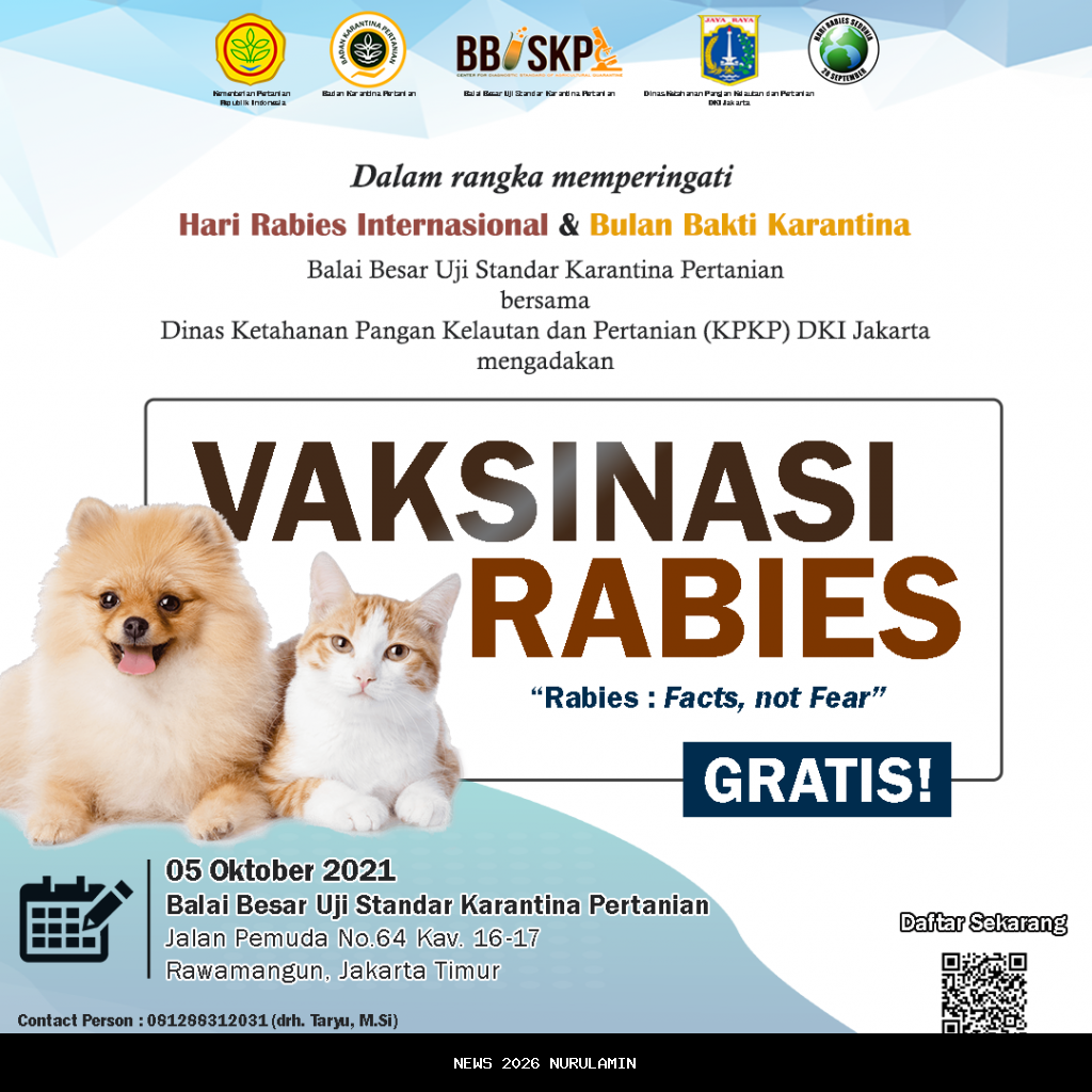 Himpunan Alumni IPB Dorong Vaksinasi Rabies Gratis di Hari Karantina ke-148