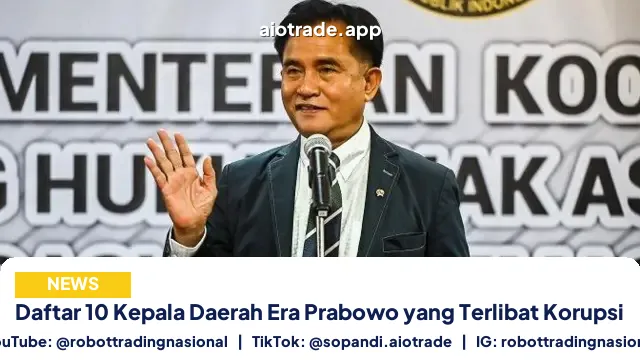 Daftar 10 Kepala Daerah Era Prabowo yang Terlibat Korupsi