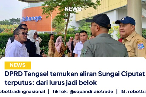 DPRD Tangsel temukan aliran Sungai Ciputat terputus: dari lurus jadi belok