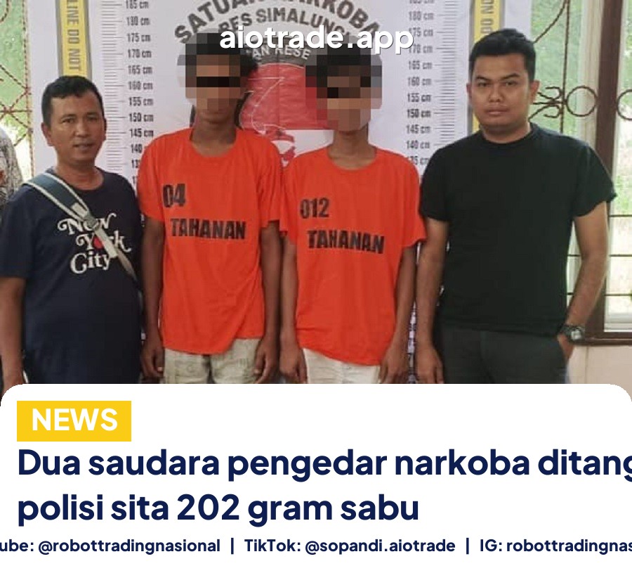 Dua saudara pengedar narkoba ditangkap, polisi sita 202 gram sabu