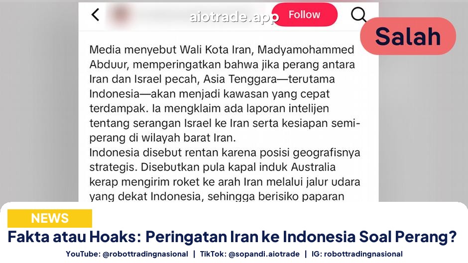 Fakta atau Hoaks: Peringatan - Fakta atau Hoaks: Peringatan Iran ke Indonesia Soa pt 3