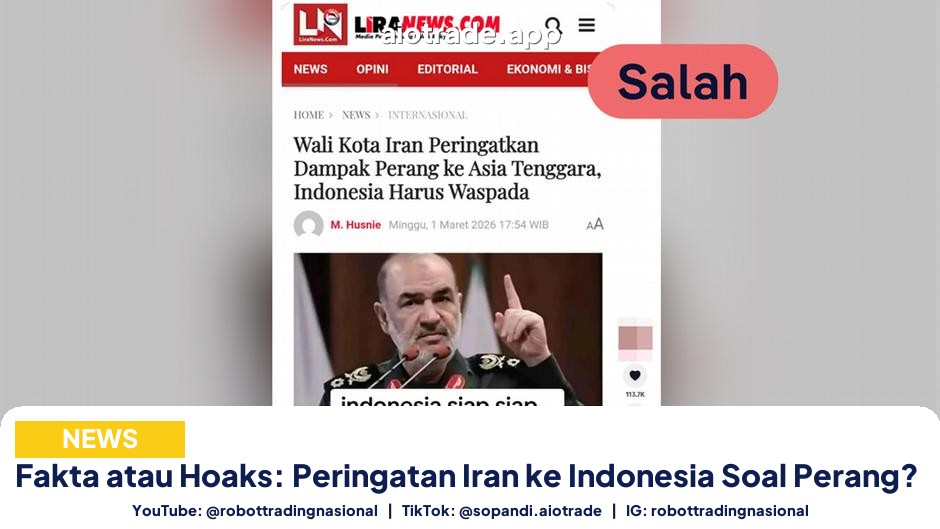 Fakta atau Hoaks: Peringatan Iran ke Indonesia Soal Perang?