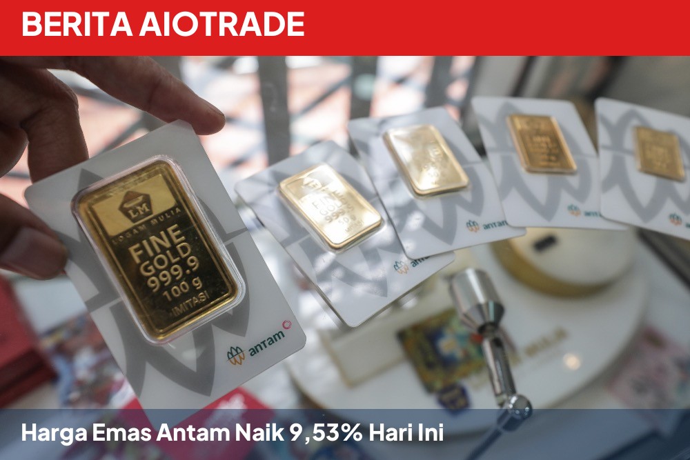 Harga Emas Antam Naik 9,53% Hari Ini