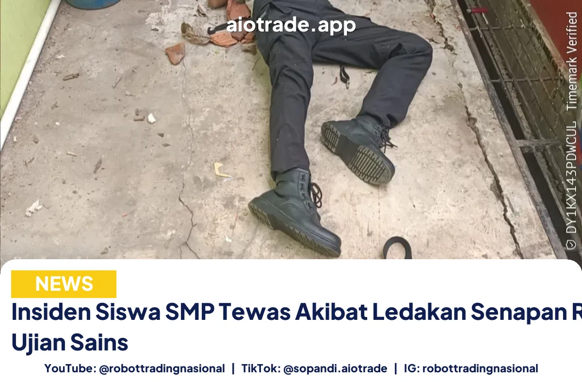 Insiden Siswa SMP Tewas Akibat Ledakan Senapan Rakitan Saat Ujian Sains