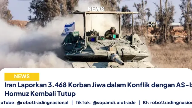 Iran Laporkan 3.468 Korban Jiwa dalam Konflik dengan AS-Israel, Selat Hormuz Kembali Tutup