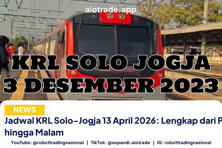 Jadwal KRL Solo-Jogja 13 April 2026: Lengkap dari Pagi hingga Malam