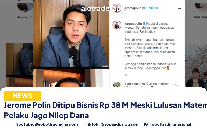 Jerome Polin Ditipu Bisnis Rp 38 M Meski Lulusan Matematika, Pelaku Jago Nilep Dana
