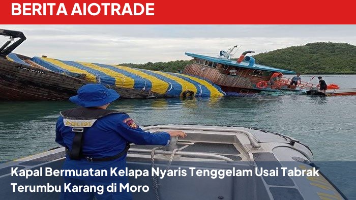 Kapal Bermuatan Kelapa Nyaris Tenggelam Usai Tabrak Terumbu Karang di Moro