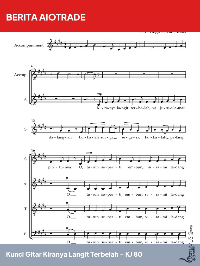 Kunci Gitar Kiranya Langit Terbelah - KJ 80