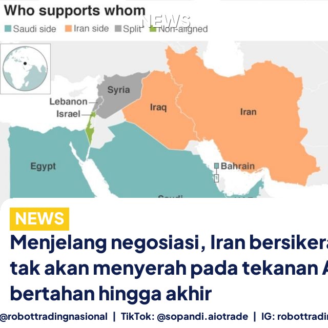 Menjelang negosiasi, Iran bersikeras tak akan menyerah pada tekanan AS: Kami bertahan hingga akhir