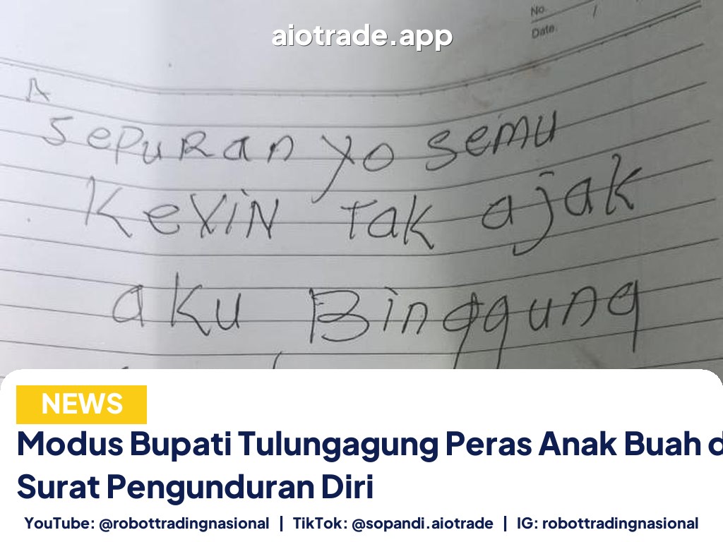 Modus Bupati Tulungagung Peras Anak Buah dengan Surat Pengunduran Diri