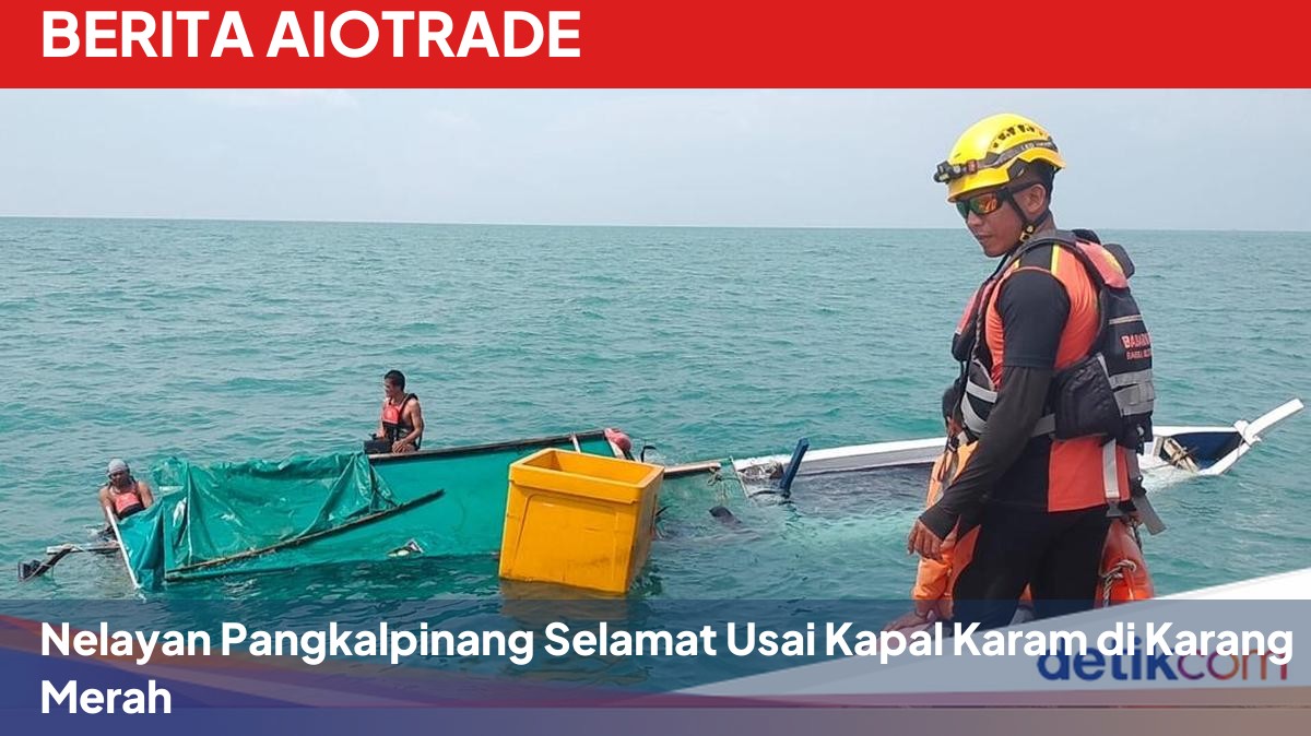 Nelayan Pangkalpinang Selamat Usai Kapal Karam di Karang Merah
