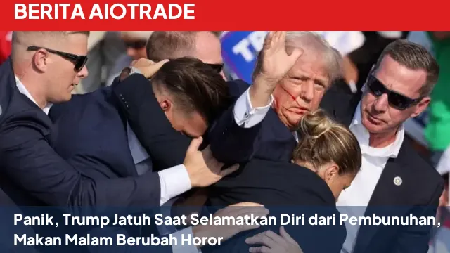 Panik, Trump Jatuh Saat Selamatkan Diri dari Pembunuhan, Makan Malam Berubah Horor
