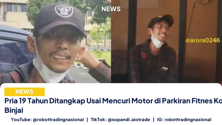 Pria 19 Tahun Ditangkap Usai Mencuri Motor di Parkiran Fitnes Kota Binjai