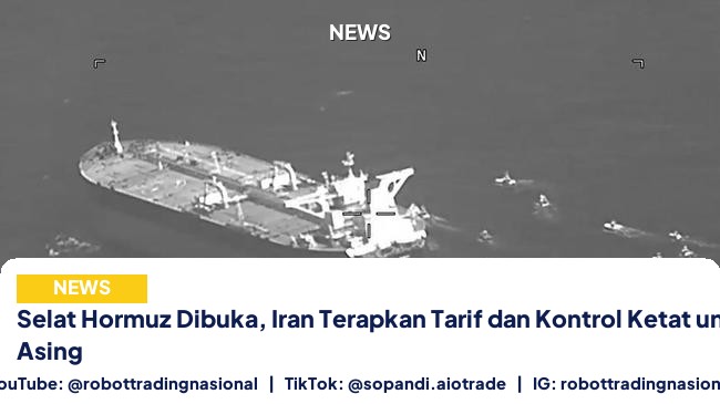 Selat Hormuz Dibuka, Iran Terapkan Tarif dan Kontrol Ketat untuk Kapal Asing