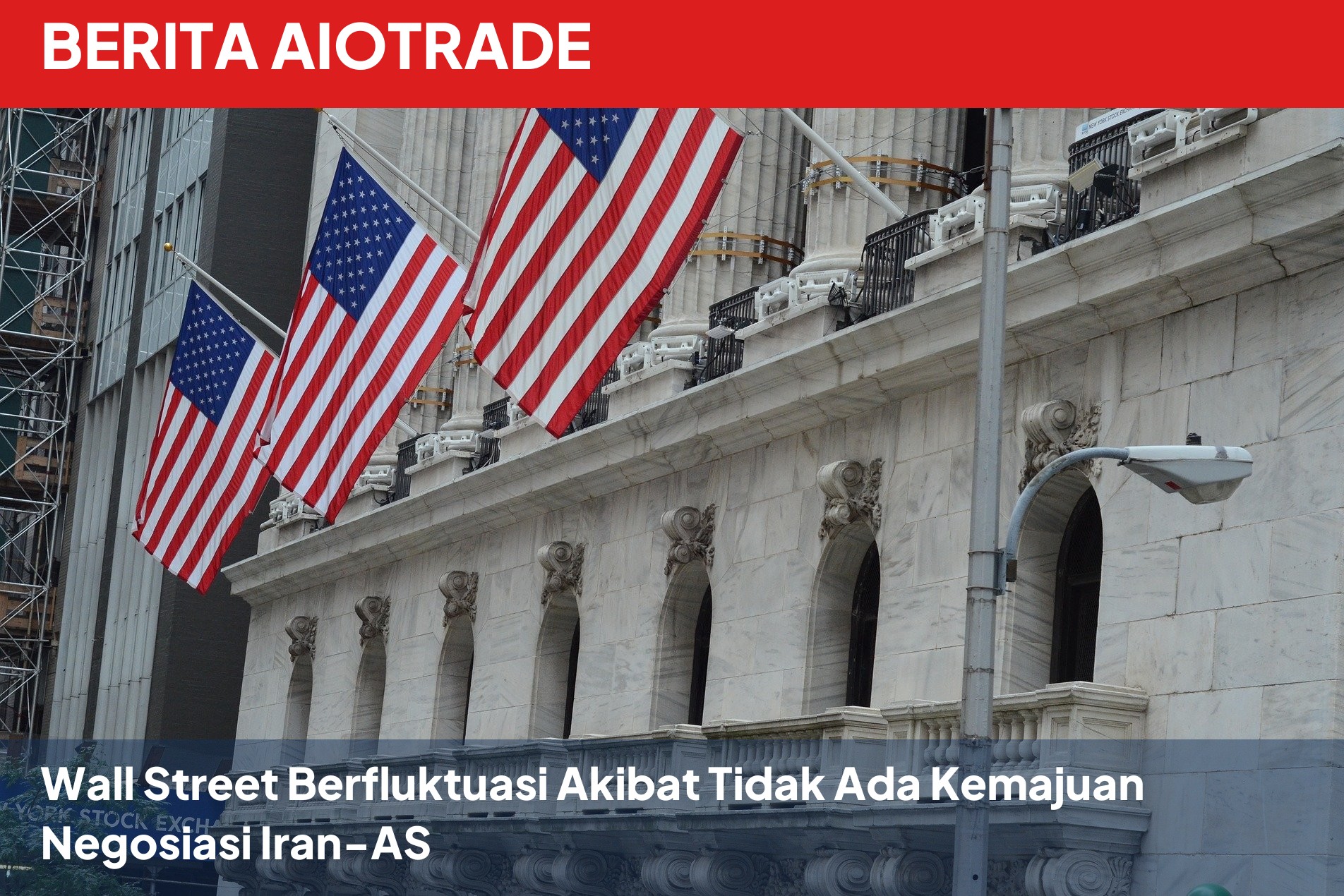 Wall Street Berfluktuasi Akibat Tidak Ada Kemajuan Negosiasi Iran-AS